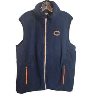 NFL Chicago Bears Full Zip Fleece Vest, NWT, Medium